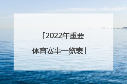 「2022年重要体育赛事一览表」2022年四川体育赛事一览表